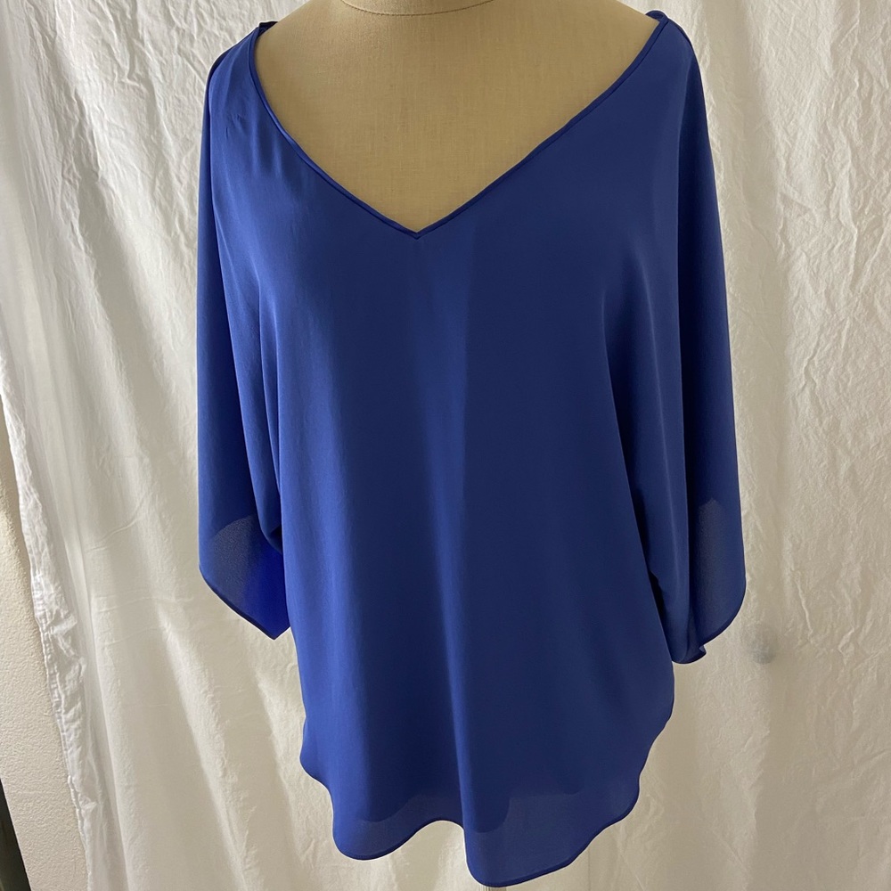 White House Black Market Cobalt blue lined Blouse